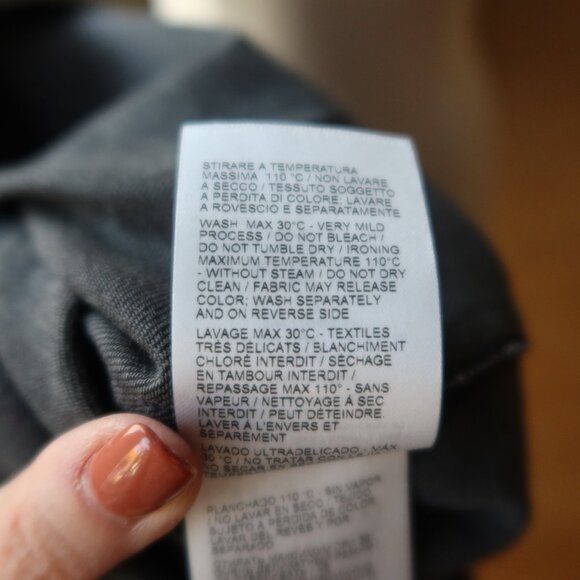 Tomas Maier black denim asymmetrical zipper mini skirt size 2 Italy 100% cotton - Picture 15 of 16